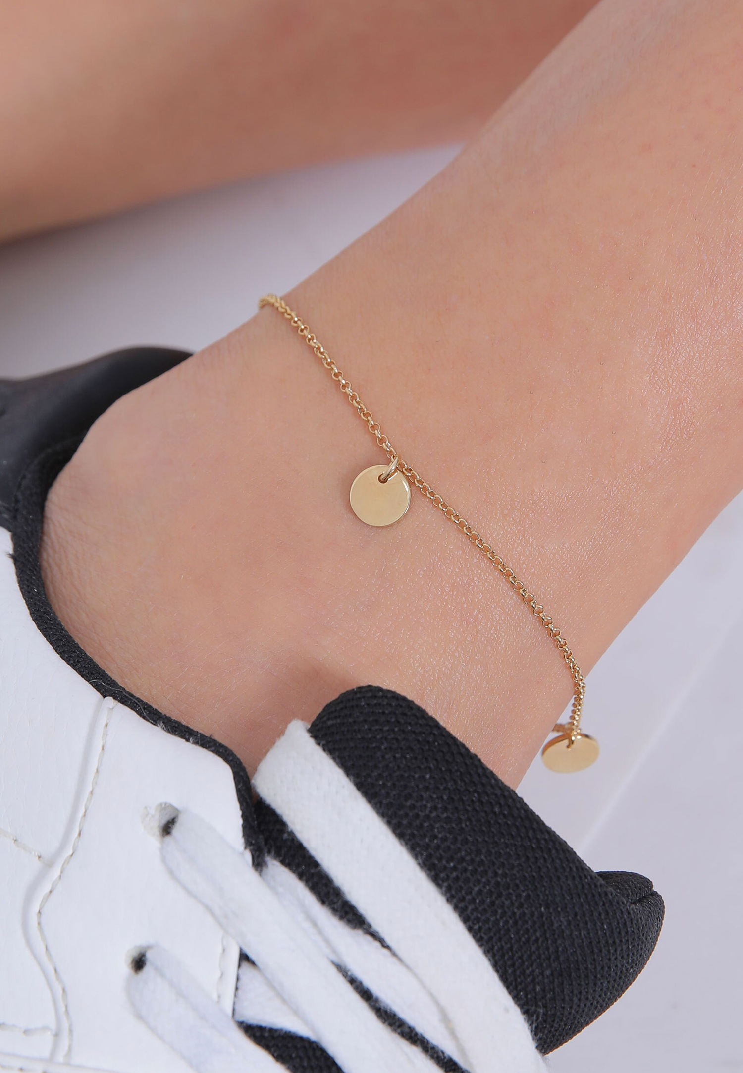 Elli Bracelet de cheville femme pendentif plaquette geographique en argent massif 925