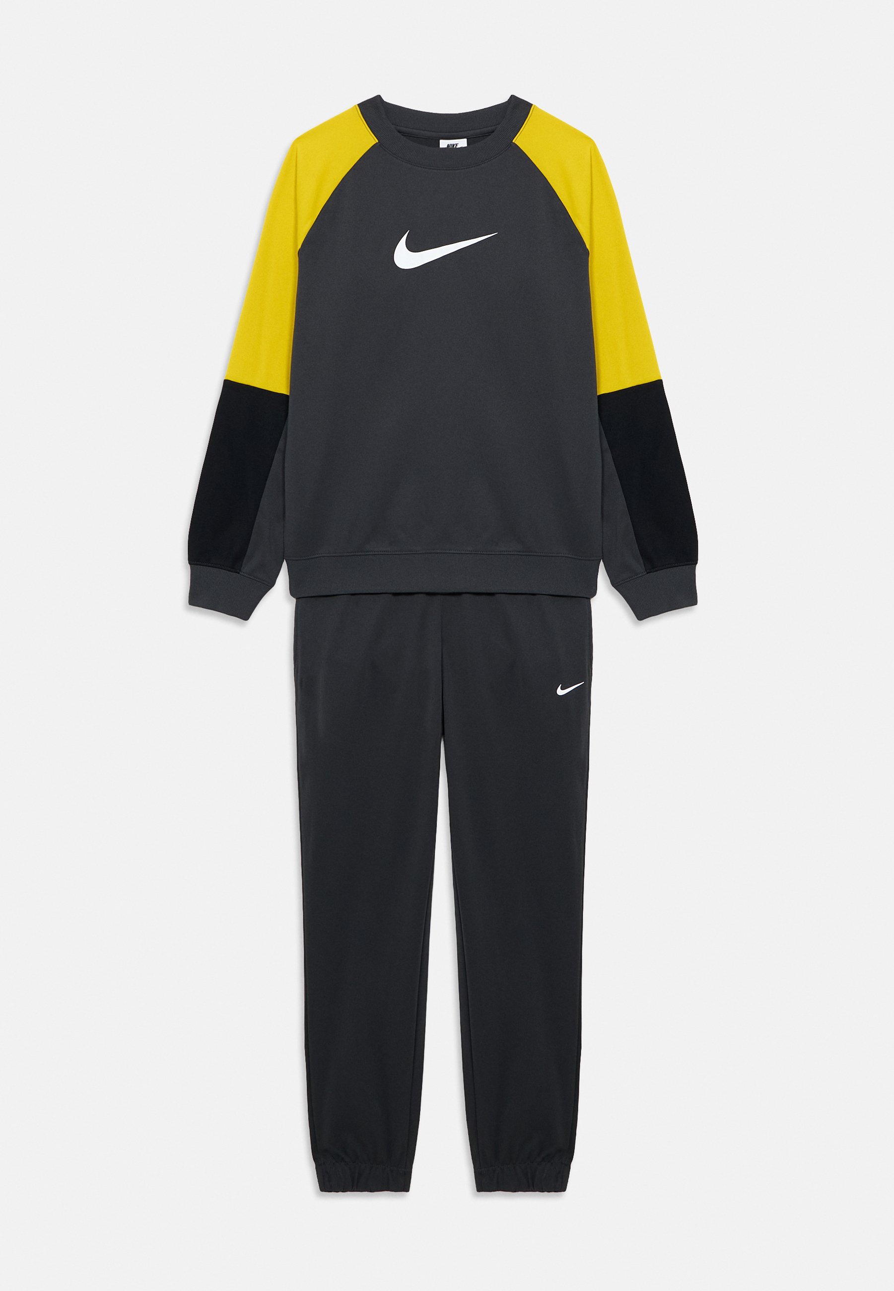 Completo unisex Nike Sportswear - Tuta - antracite/verde limone brillante/nero/bianco