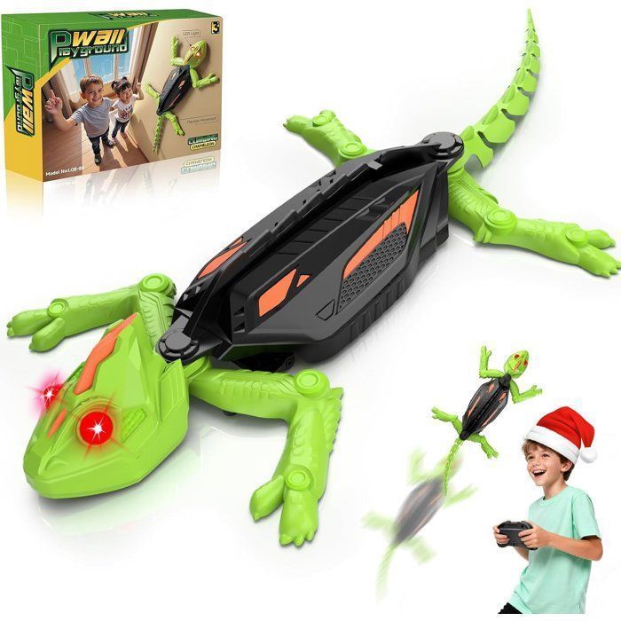Remote Controlled Gecko - Remote Control Lizard with Light-Up Eyes - Climbs Walls and Ceilings - Toy for Children Ages 4-10+
