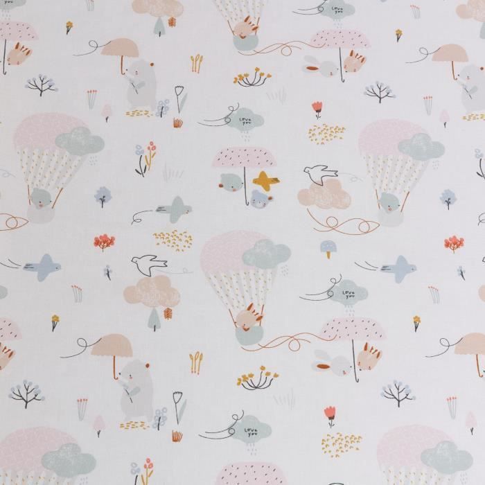 Materasso nomade Balloons - 120 x 60 x 4 cm - Bianco - TINEO