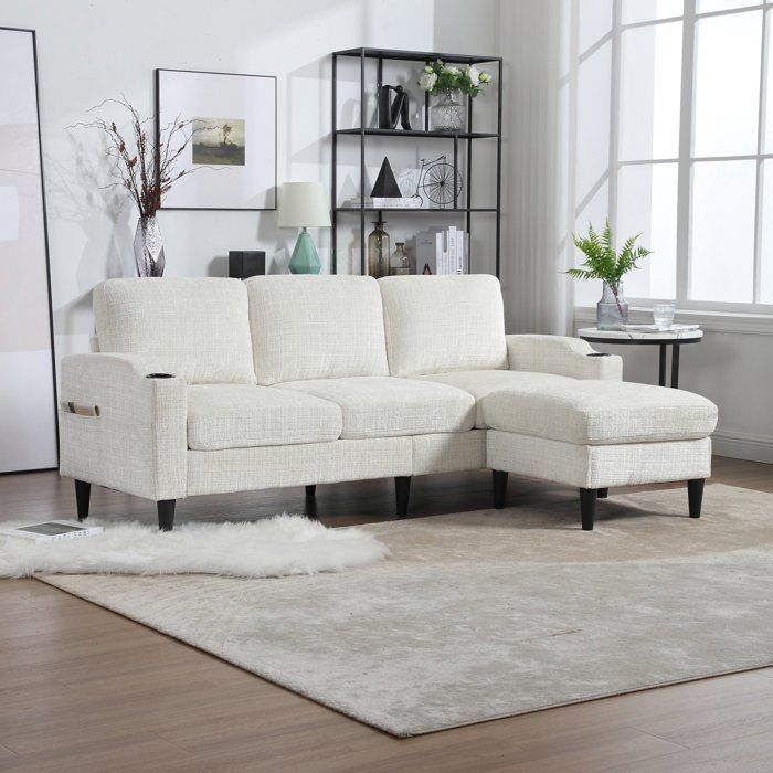 4-seater sofa with beige storage ottoman from Maisonsentiel