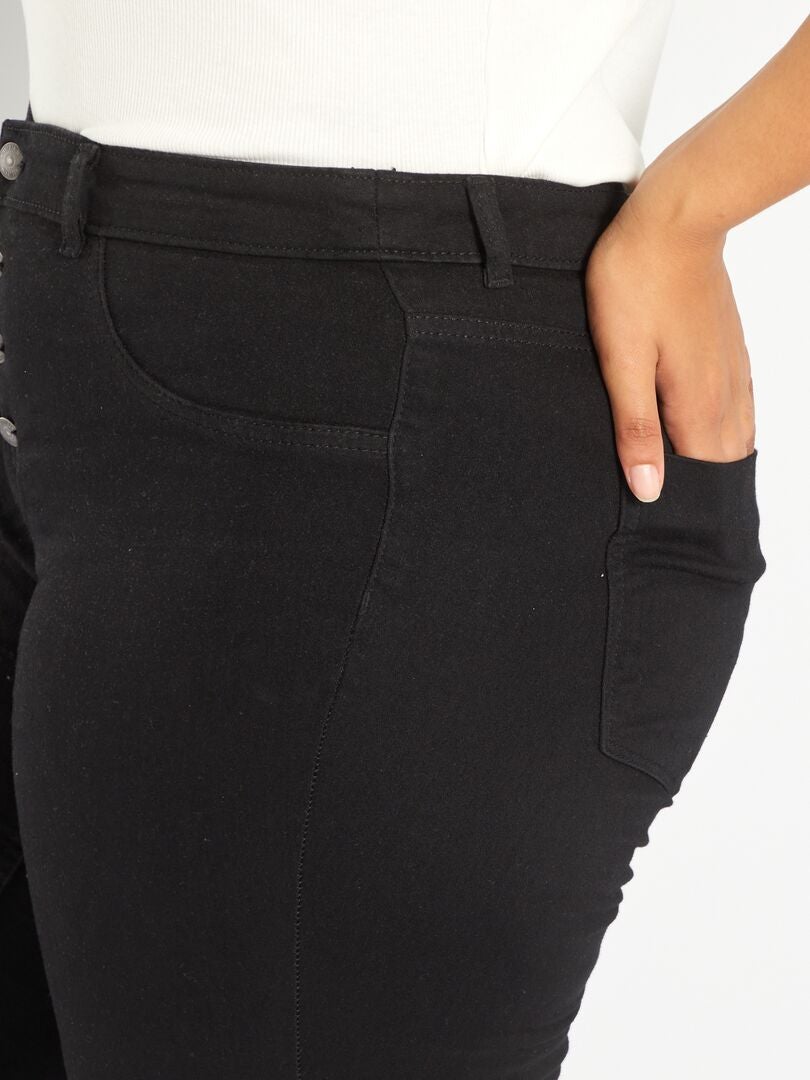 Milieuvriendelijke skinny jeans met hoge taille - Zwart