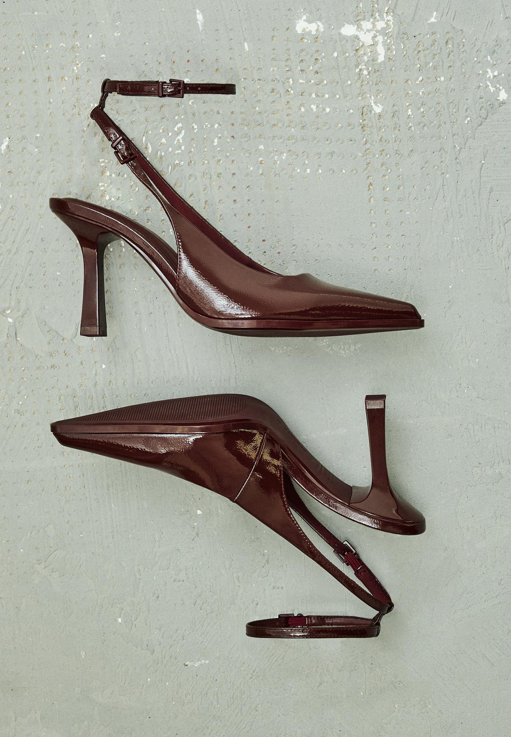 Scarpe con tacco alto Bershka - rosso scuro