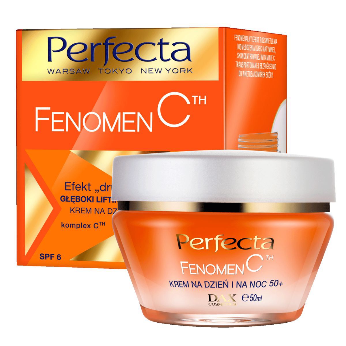 Perfecta krem do twarzy liftingujący i nawilżający na dzień i na noc 50+ 50ml Fenomen C