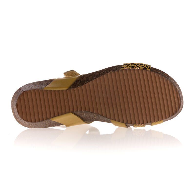 Gelbe Damensandalen / Zehenfreie Schuhe