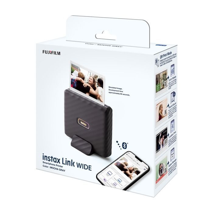 Stampante fotografica - Fujifilm - INSTAX WIDE LINK - Colore Mocha - Bluetooth - Ricaricabile