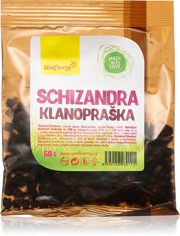 Frutas secas Wolfberry Schizandra Klanopraška
