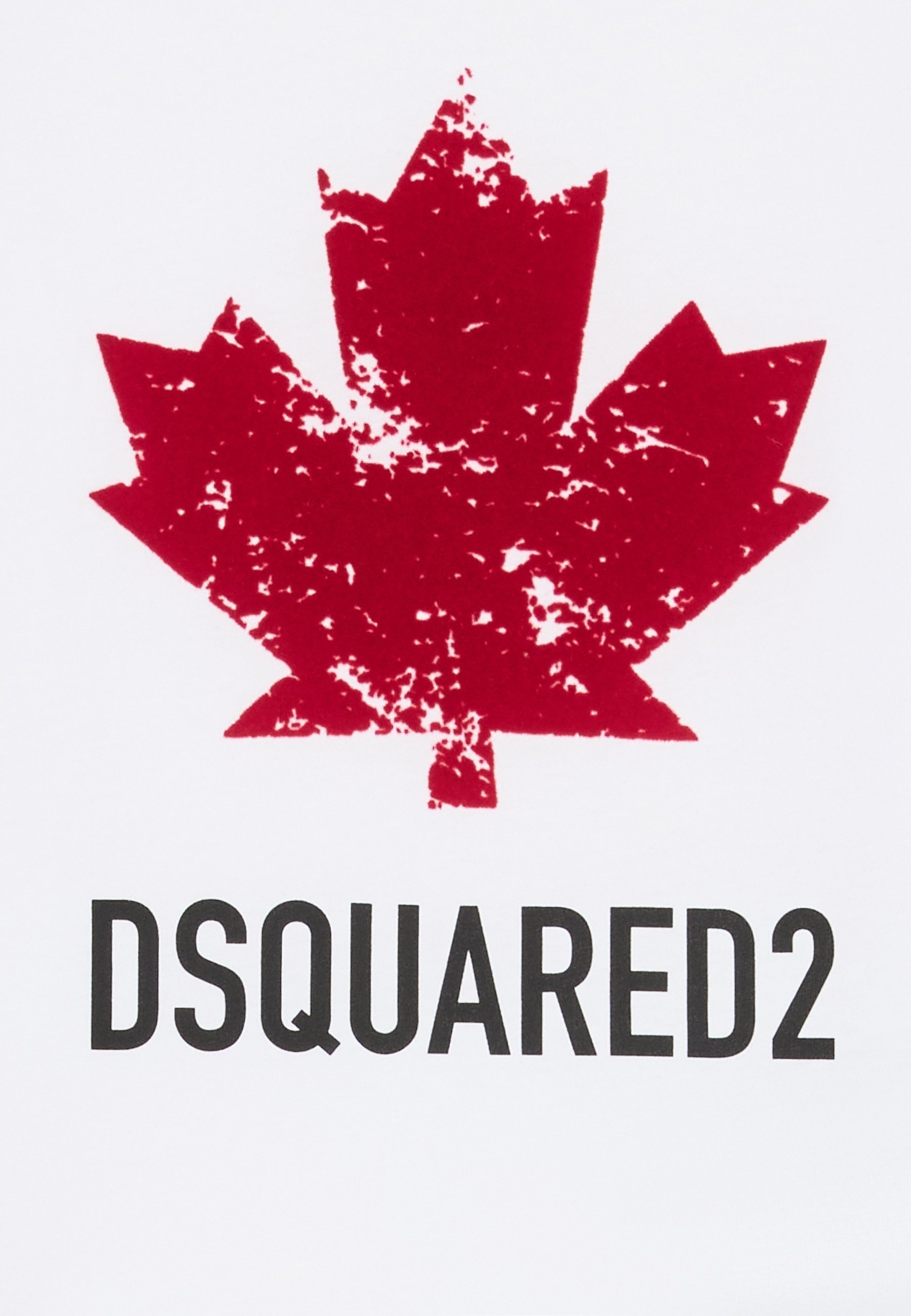 Dsquared2 SLOUCH FIT - Apdrukāts T-krekls - balts