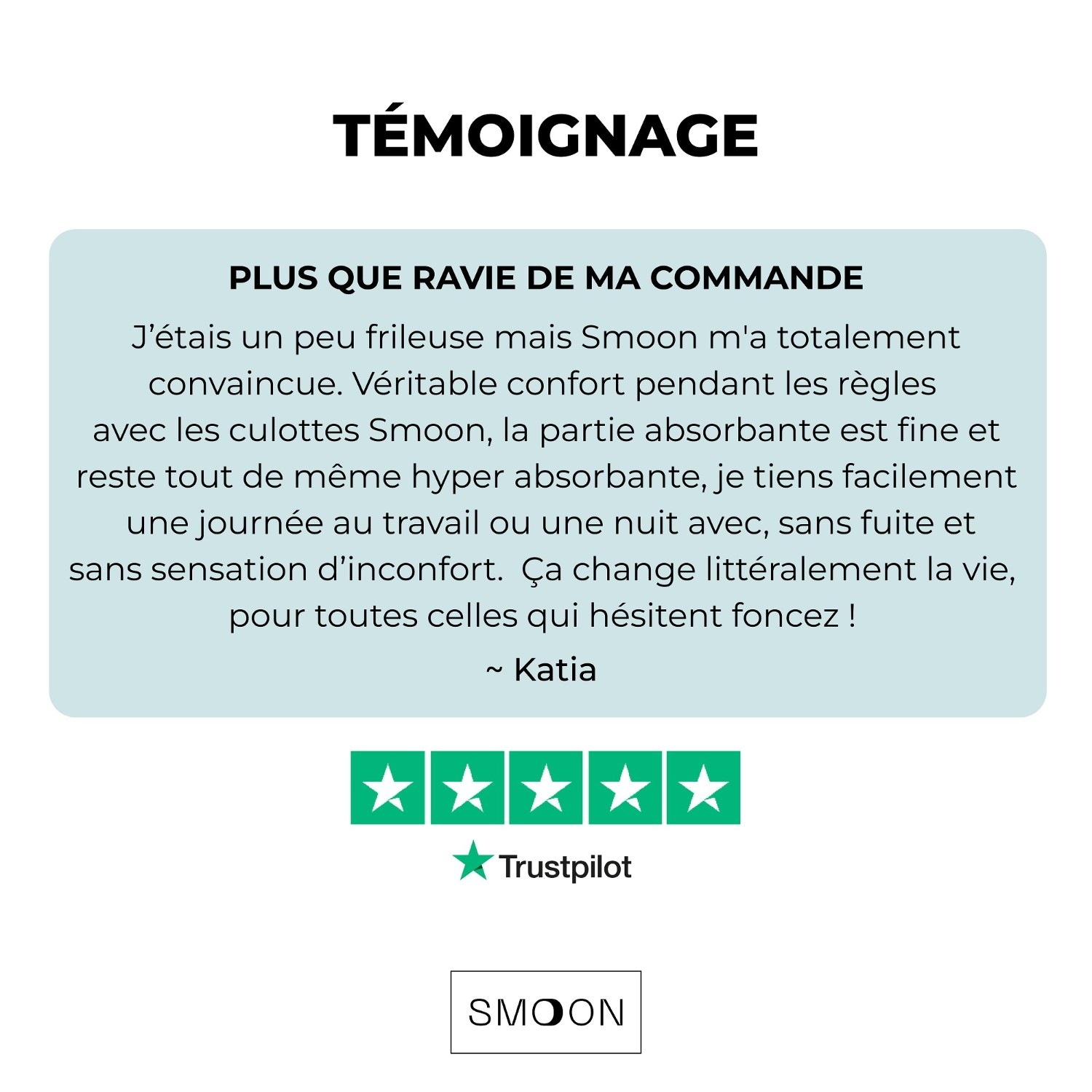 Smoon Lingerie Culotte menstruelle sans couture