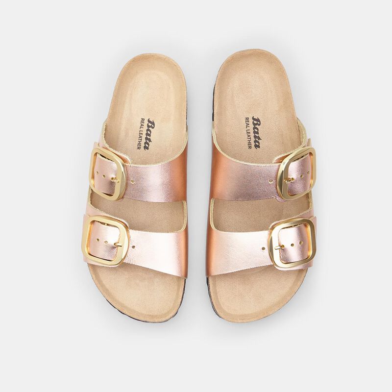 Bata leren slippers voor dames