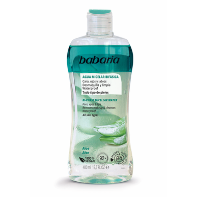 Babaria Biphasic Misellivesi Aloe Vera Vedenkestävä Misellivesi Aloe Veralla 400 ml 400 ml