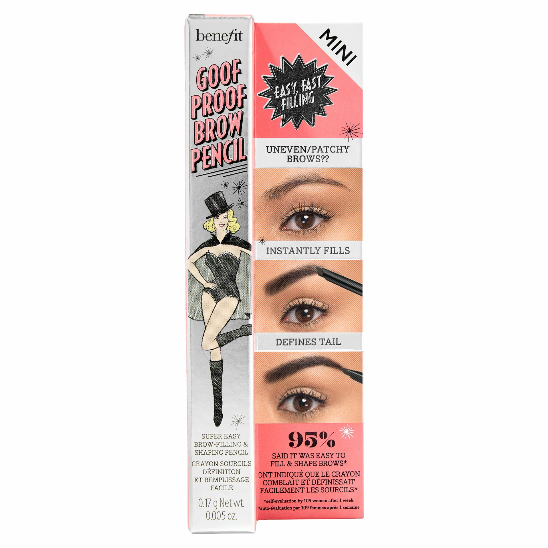 Goof Proof szemöldökceruza Mini 3 meleg világosbarna - Benefit