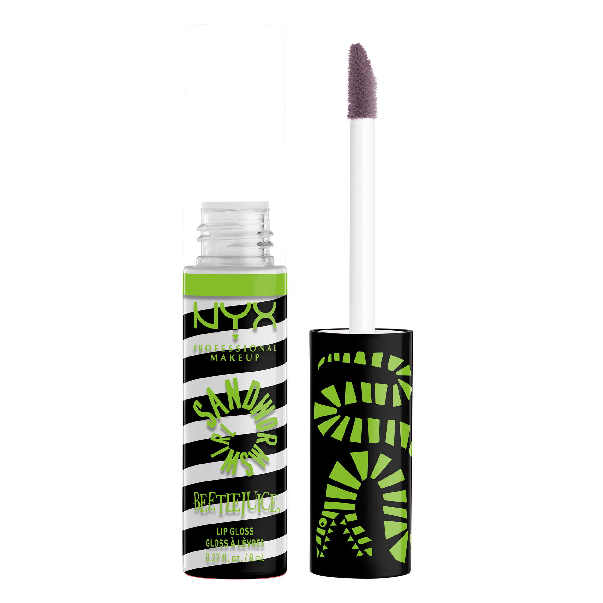 Beetlejuice Sandworm Swirl Butter Gloss Negru + Alb - NYX Professional Makeup