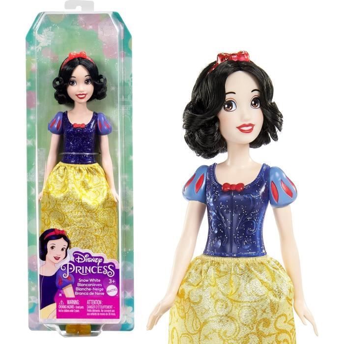 Sneeuwwitje pop 29 cm, Mattel Disney Princess poppen aankleedaccessoires HLW08