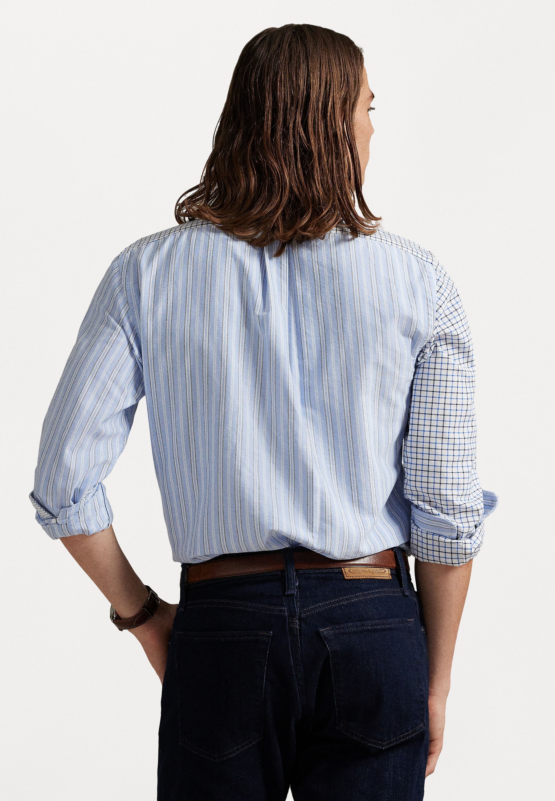 Polo Ralph Lauren CUSTOM FIT PLAID OXFORD SHIRT - Shirt - lichtblauw