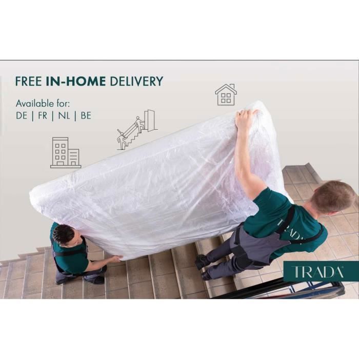 Lit adulte 160x200 cm PALERMO - avec matelas ressorts intégrés, rangement et surmatelas - tissu velours – beige