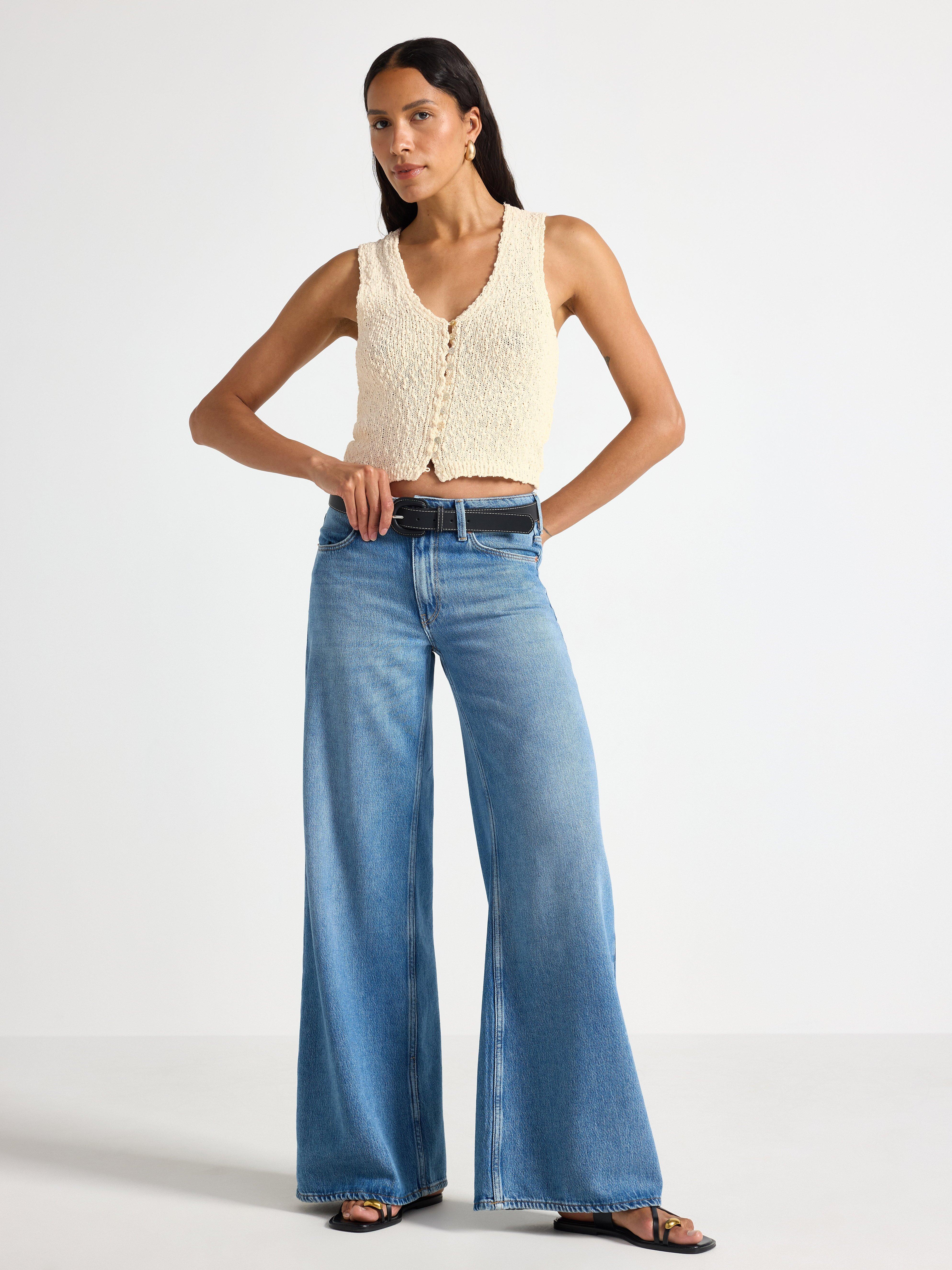 Colete de malha branco-creme