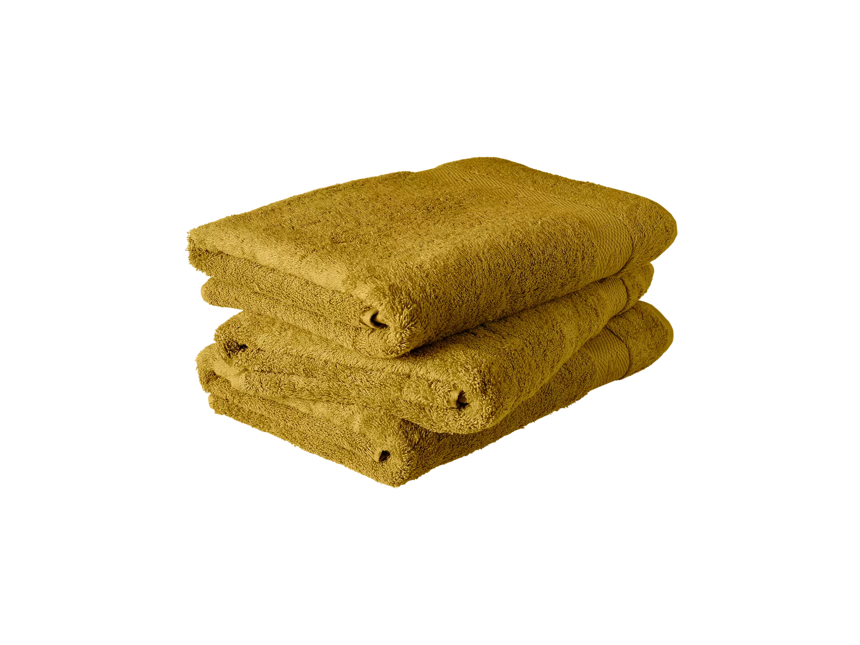Toalla de baño de algodón supersuave de 70x140cm color mostaza