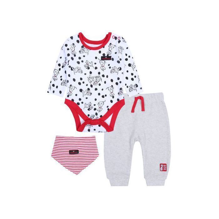 Conjunto de ropa suave de algodón de 50 cm de Disney 101 Dálmatas para bebé niño.