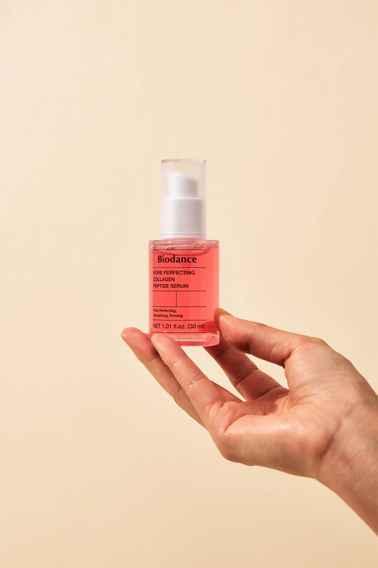 Sérum de peptídeos de colágeno Biodance Pore Perfecting: sérum regenerador e hidratante para poros dilatados e rugas.