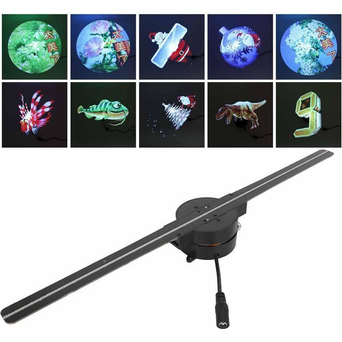 3D-Hologramm-Ventilator – STAMPED – 224 LEDs – 3D-Effekte – Integriertes WLAN – 2000 x 224 Pixel Auflösung – Tragbar