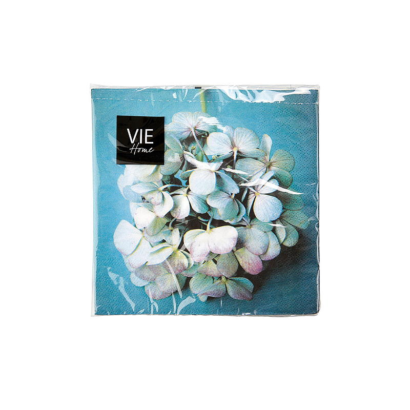 Servilletas Vie Home, paquete de 20 unidades, 33x33 cm, hortensia