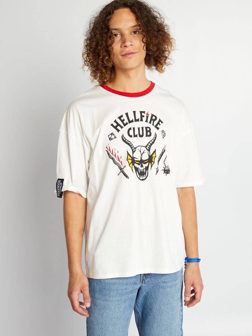 'Stranger Things' jersey t-shirt - WIT