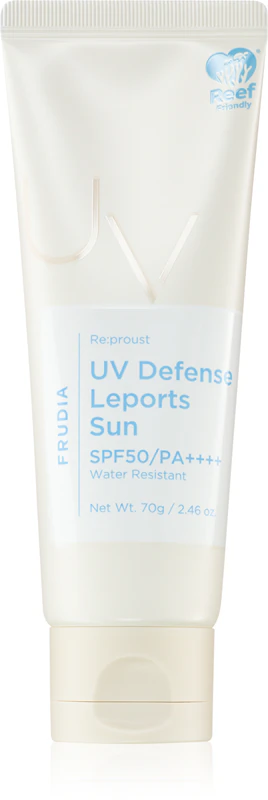 Frudia Re:proust Creme hidratante protetor UV Defense para pele sensível