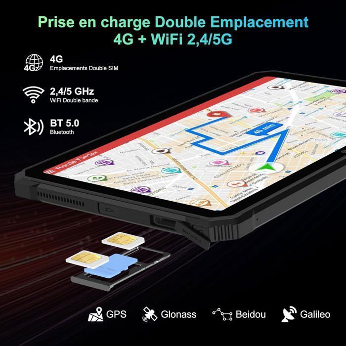 Blackview Active 8 pro Robuste Tablette Tactile 16Go + 256Go 10.36