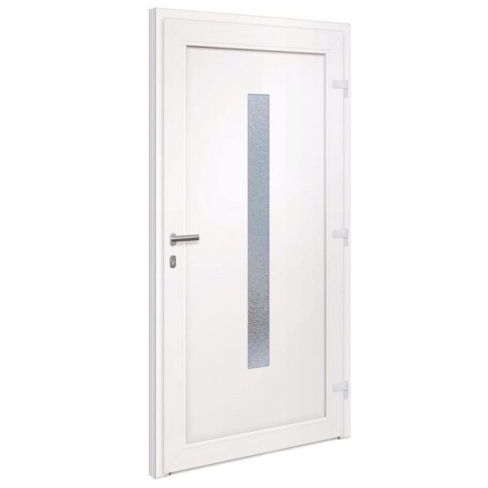 Puerta de entrada blanca vidaXL 108x208 cm PVC 3157083