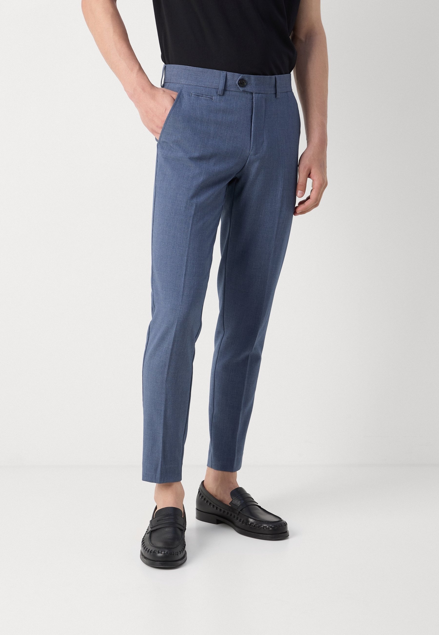 Lindbergh Chino's - gemêleerd blauw