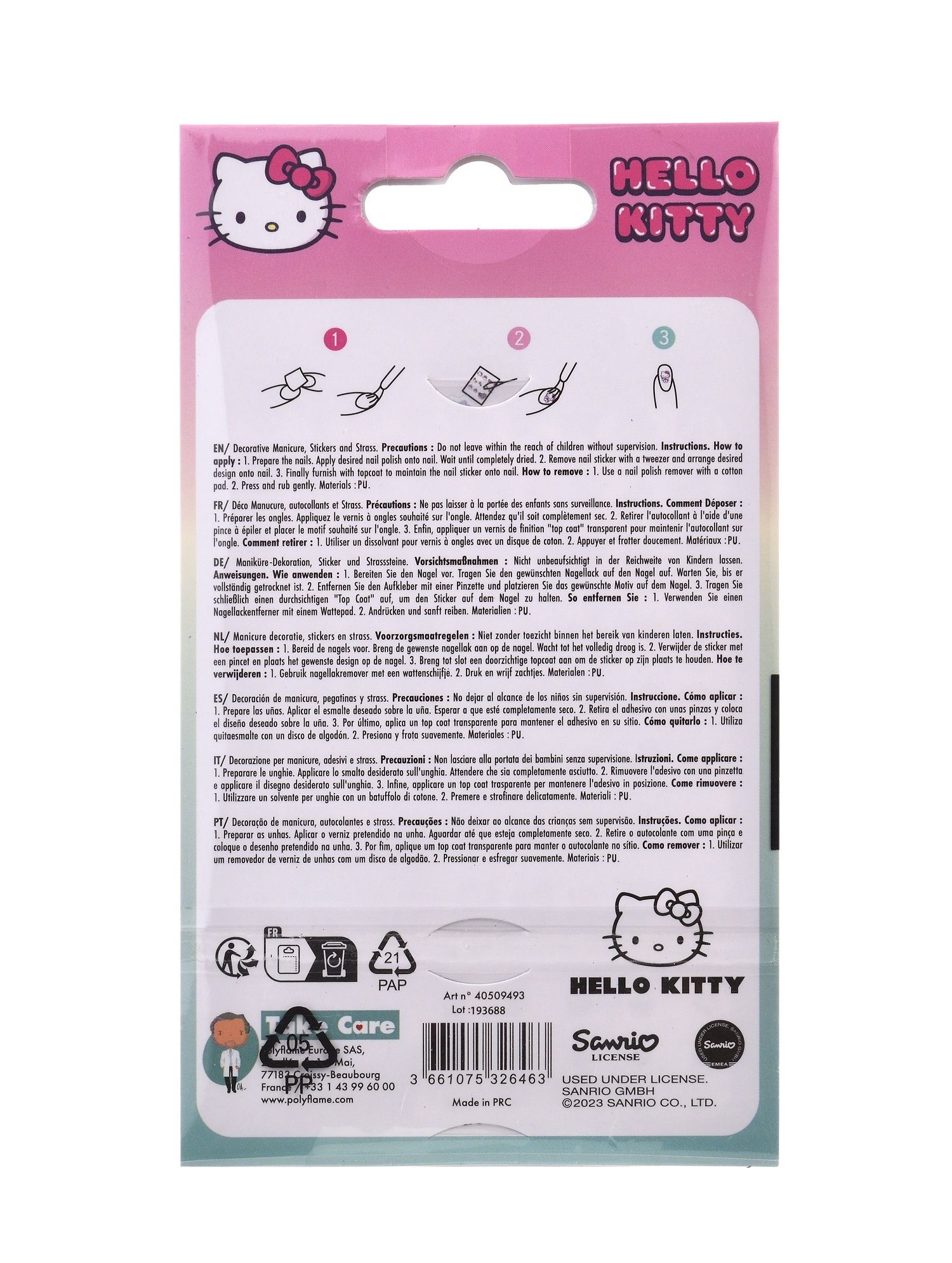 Nalepke in okrasni kamni Hello Kitty za okrasitev nohtov Okraševanje nohtov in poslikava nohtov
