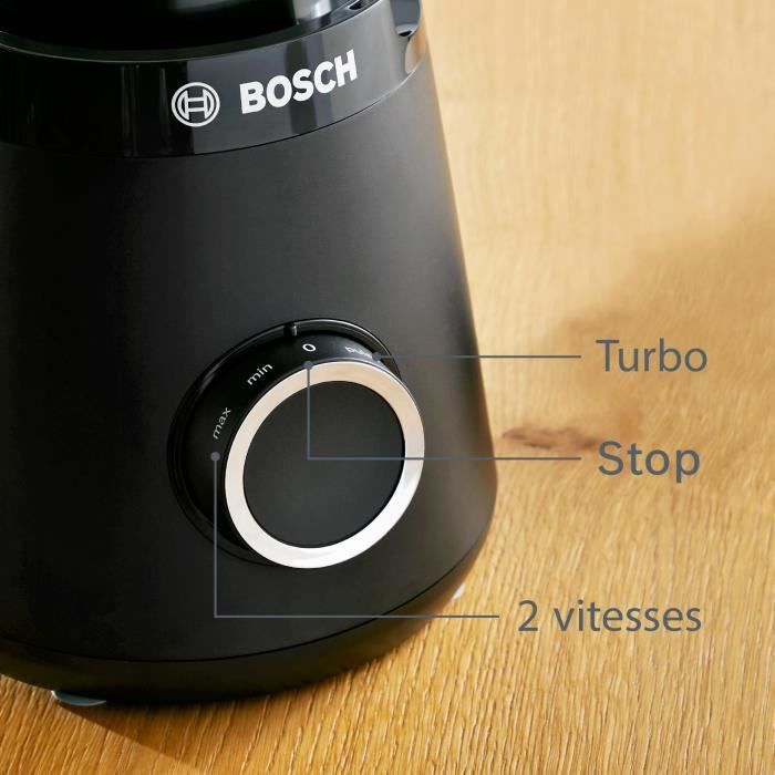Blender VitaPower - BOSCH - MMB614GO - 1200 W - 30.000 trs/mn - 2 vitesses + Turbo - Bol 2 L - noir