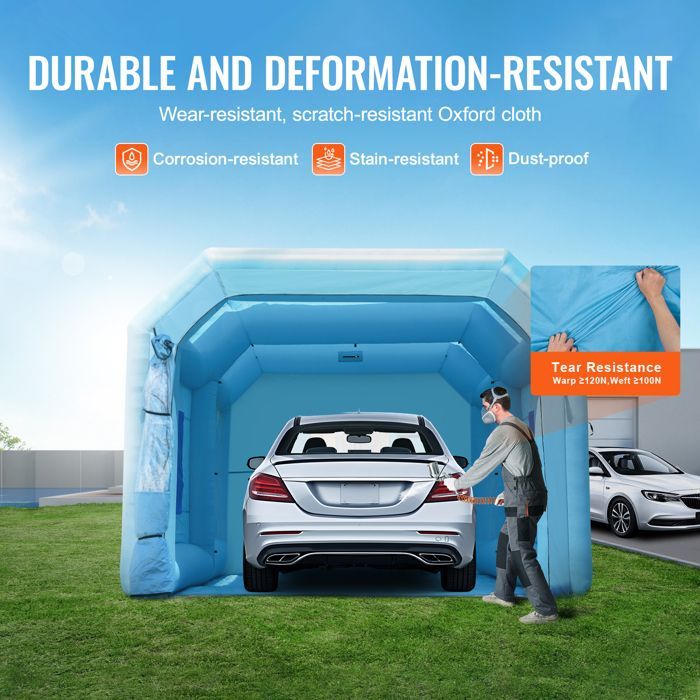 Cabina de pintura - DUOKU - GZYJXKF06 - 6,4 x 4,1 x 3 m - Soplador de 1100 W - Para vehículos y muebles