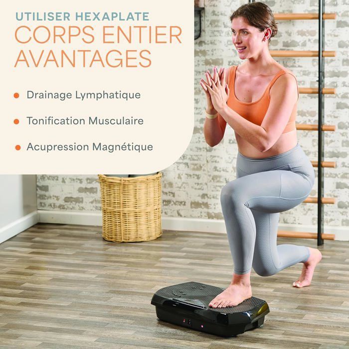 Vibration platform - HOLISANE - Hexaplate - 9 programs - 120 levels - Acupressure surface