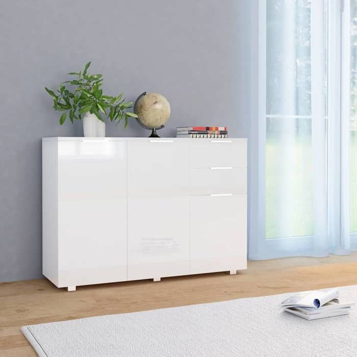 vidaXL Hoogglans wit buffetkast 107x35x80,5 cm 283718