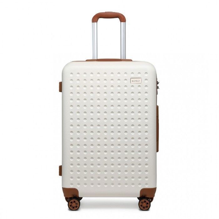 Maleta grande Kono de 76x50x31cm, ABS, maleta rígida de cabina, 4 ruedas, con cerradura.