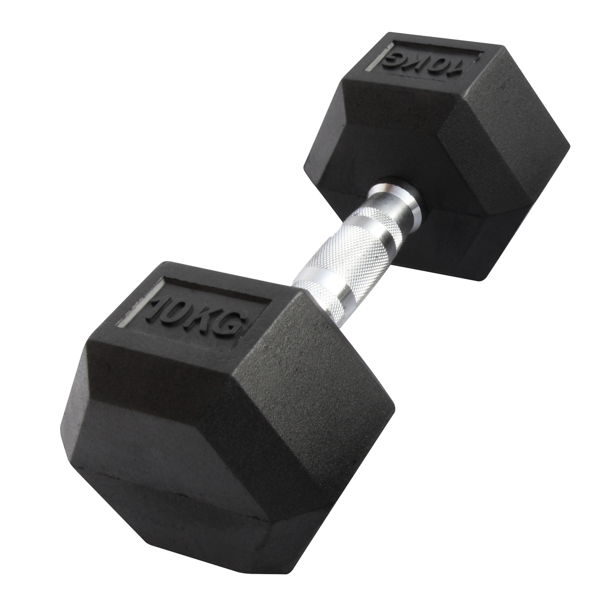  Gladiatorfit 10kg Sechskant-Gummihantel