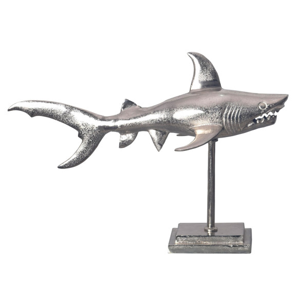 Figurka dekoracyjna Rekin Aluminium Maritim 70 cm Metalowa Dekoracja