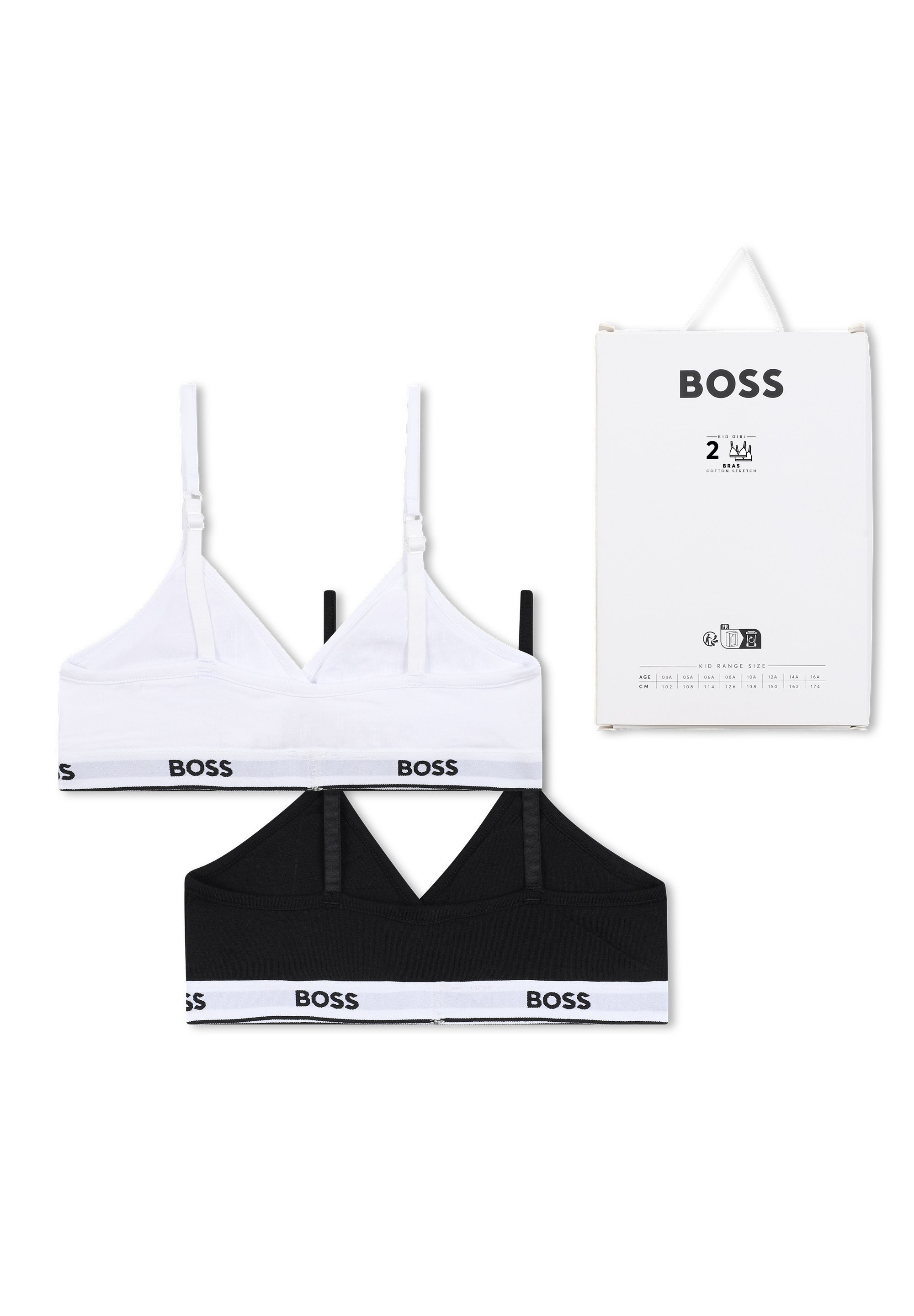 Lot de 2 bustiers BOSS Kidswear - noir et blanc