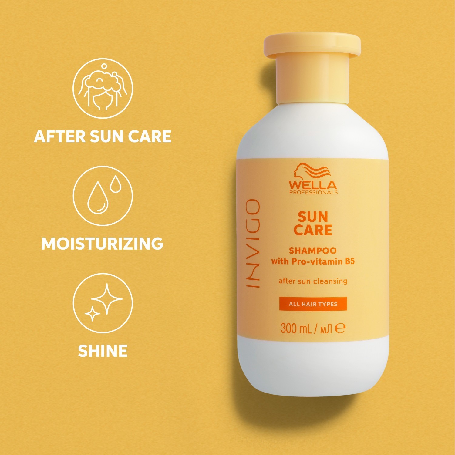 Wella Professionals INVIGO Sun valomasis šampūnas po deginimosi saulėje, 300 ml