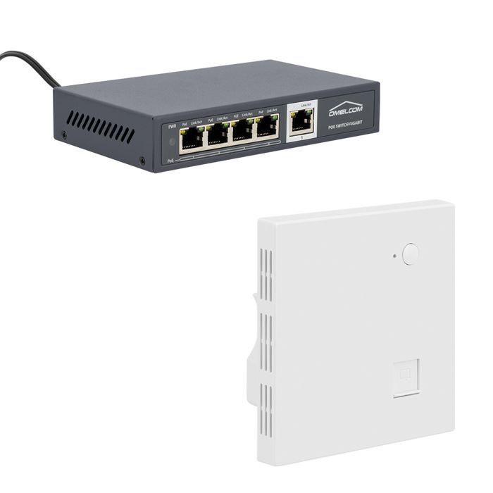 BATI PACK WIFI POE – Complete netwerkkit met 2 bedrade wifi-repeaters + PoE-switch
