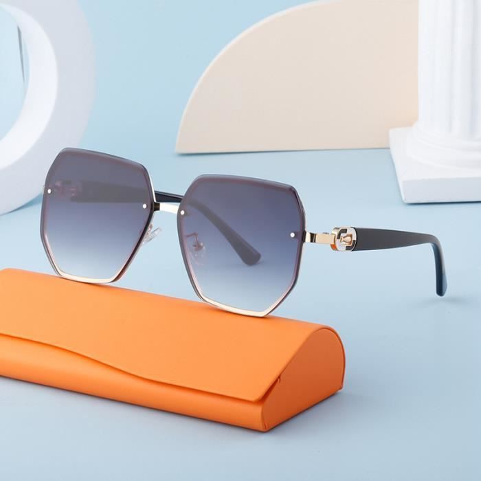 Gafas de sol SHARPHY para mujer, montura grande, estilo moderno, metal, alta calidad, deportivas, para conducir, color negro, estilo clásico y moderno.