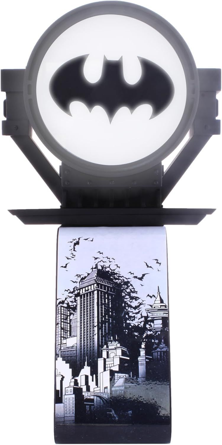 DC Comics Ikon Light Batman Figurine - EXQUISITE GAMING - Cable Guys - Headphone, smartphone, or small accessory holder - 25 cm