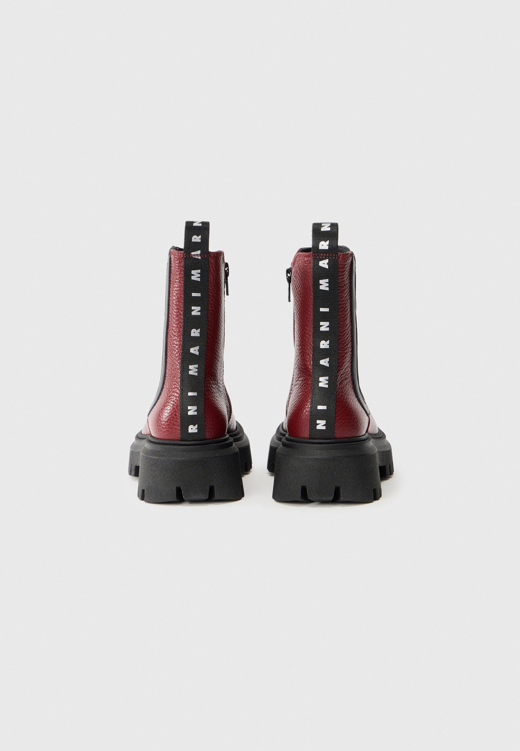 Marni UNISSEX - Botas de cano curto - vermelho escuro/preto/amarelo