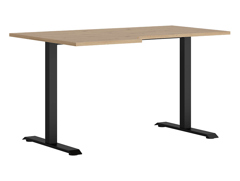 Biurko narożne Space Office 140 cm dąb artisan