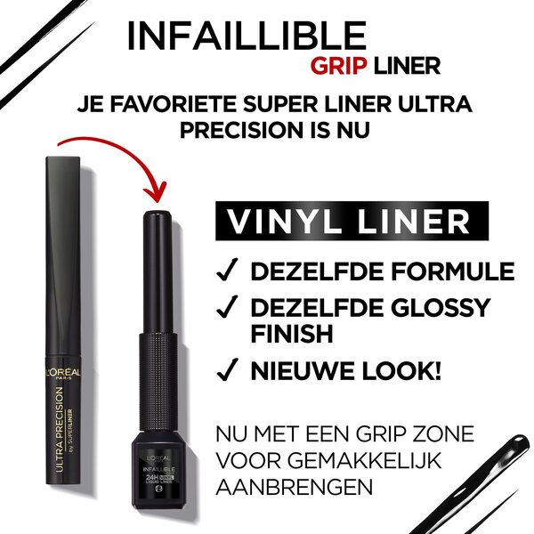 L'Oréal Paris Infaillible Grip Vinyl Liquid Black Liner<br>3ml