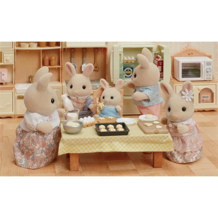 Pop - SYLVANIAN FAMILIES - De Crème Konijn Familie - Gearticuleerd en zorgvuldig aangekleed