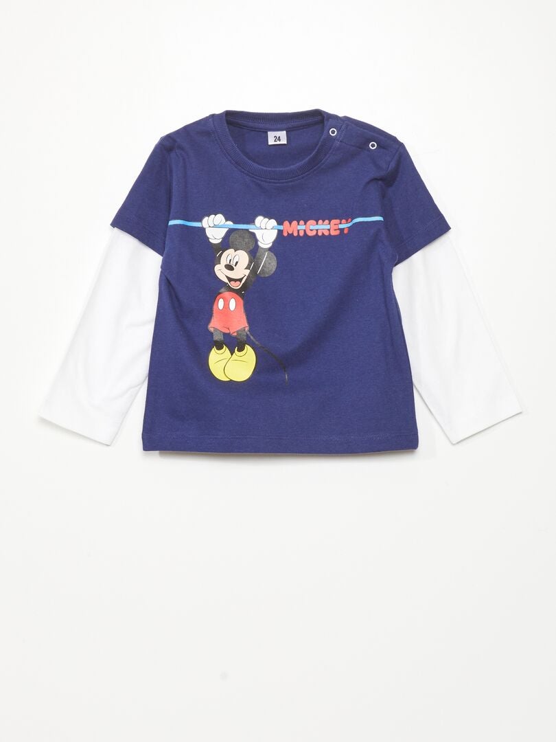 2-in-1 Mickey Mouse T-shirt - BLAUW