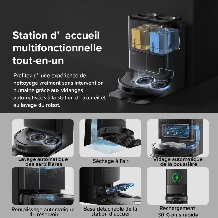 ROBOROCK QR 598 - Robotstofzuiger en dweilrobot - 8000 Pa - Multifunctioneel dockingstation - Anti-klitfunctie